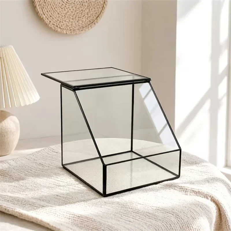 Ecological Geometric Glass Terrarium Tabletop Succulent Moss Plant Flower House DIY Micro‑landscape Container Table Greenhouse
