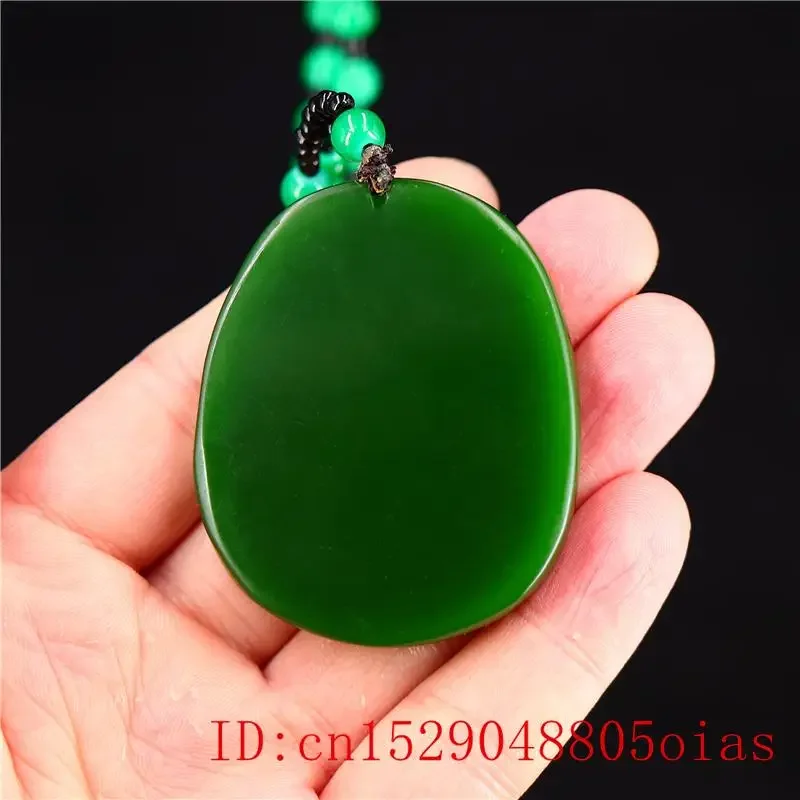 Green Jade Guanyin Pendant Jewelry Jadeite Buddhism Necklace Gifts Carved Natural Chinese Charm Fashion Amulet