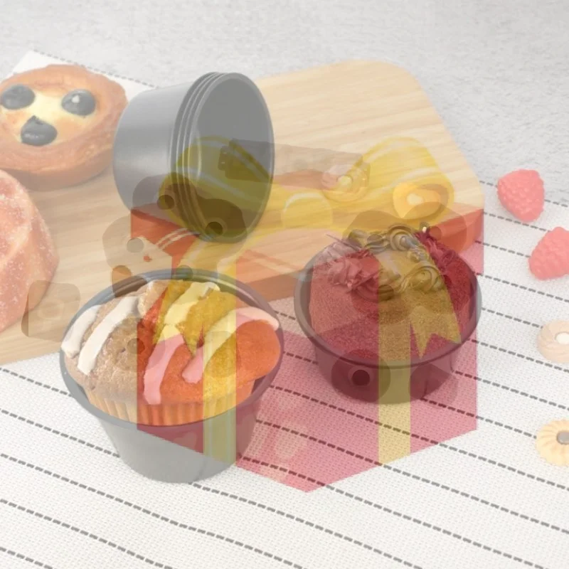 1/5PCS 100/200ML Baking Cups Muffin Pan Baking Occasions Compact Cupcake Molds For Air Fryers Compact Design Efficient Storage