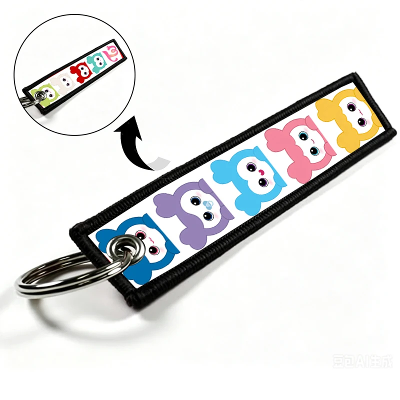 Twice 1pcs Keychains for Men Women Cartoon Anime Key Tags Key Ring Car Key Holder School Bag Backpack Accessories Fans Once Gift view 2
