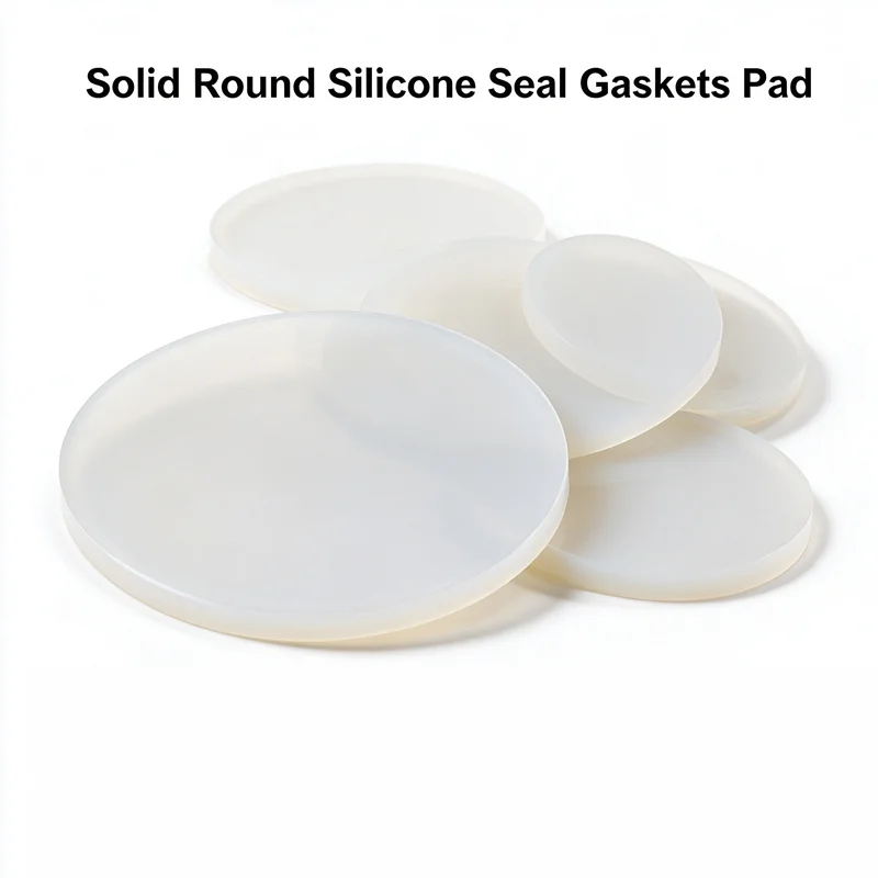 White Solid Round Silicone Seal Gasket Pad High Temperature Waterproof Flange Flat Washer Rubber Sealing Ring Industrial Seal