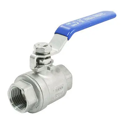 1/2 PT Dia Female Thread 2.7'' Long Blue Plastic Wrapped Level Grip Ball Valve