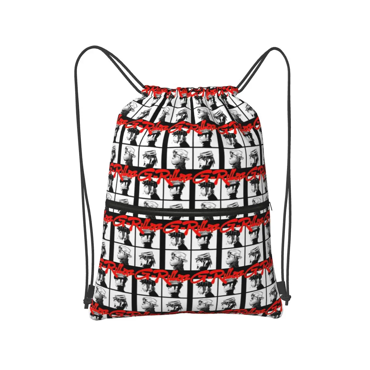 

Gorillaz Music Band Gothic Backpacks Fashion Drawstring Bags Sports Bag Book Bags for Man Woman Students