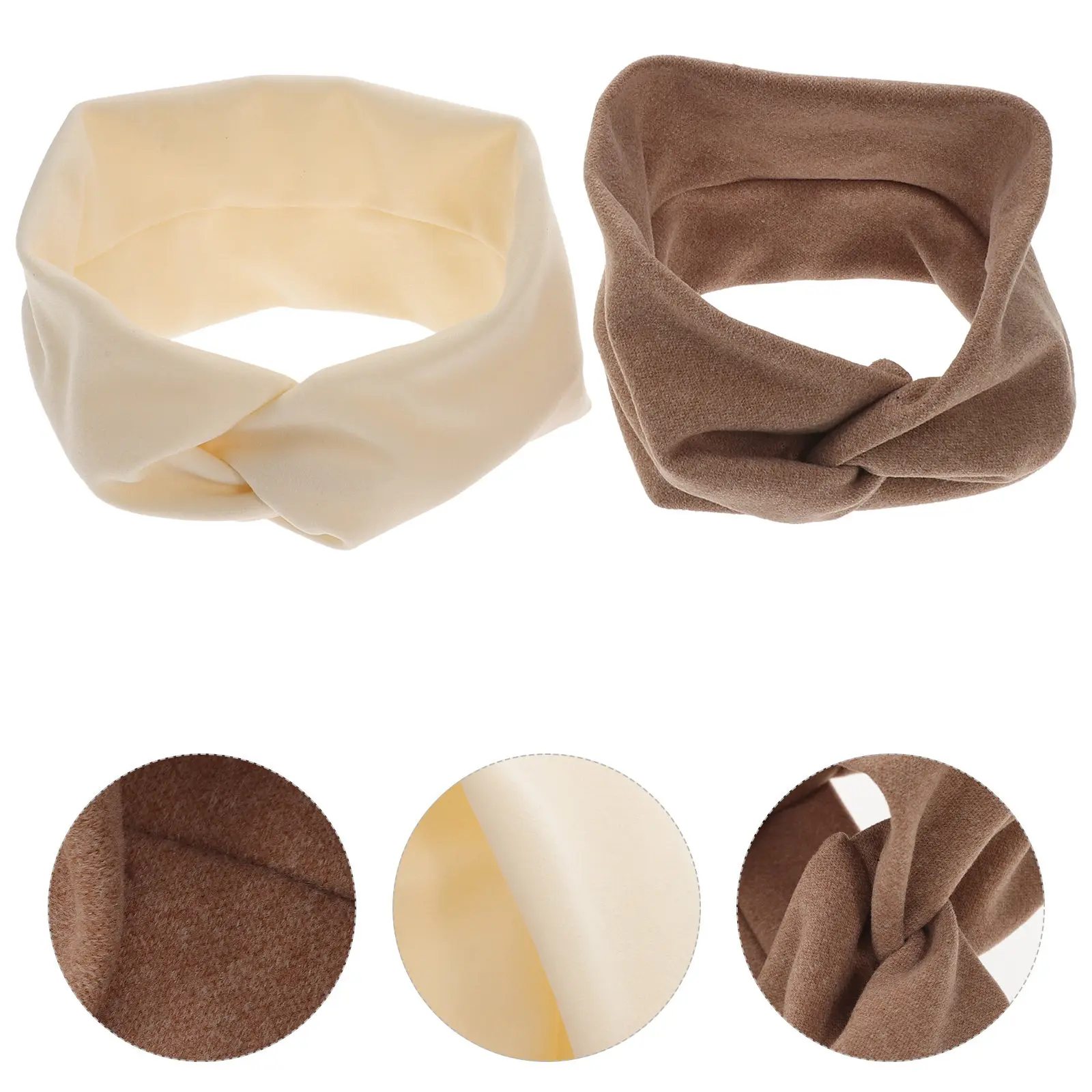 2Pcs Wide Elastic Knotted Women Headbands Makeup Face Washing Yoga Workout Hair Accessories Women Headbands Yoga Headband