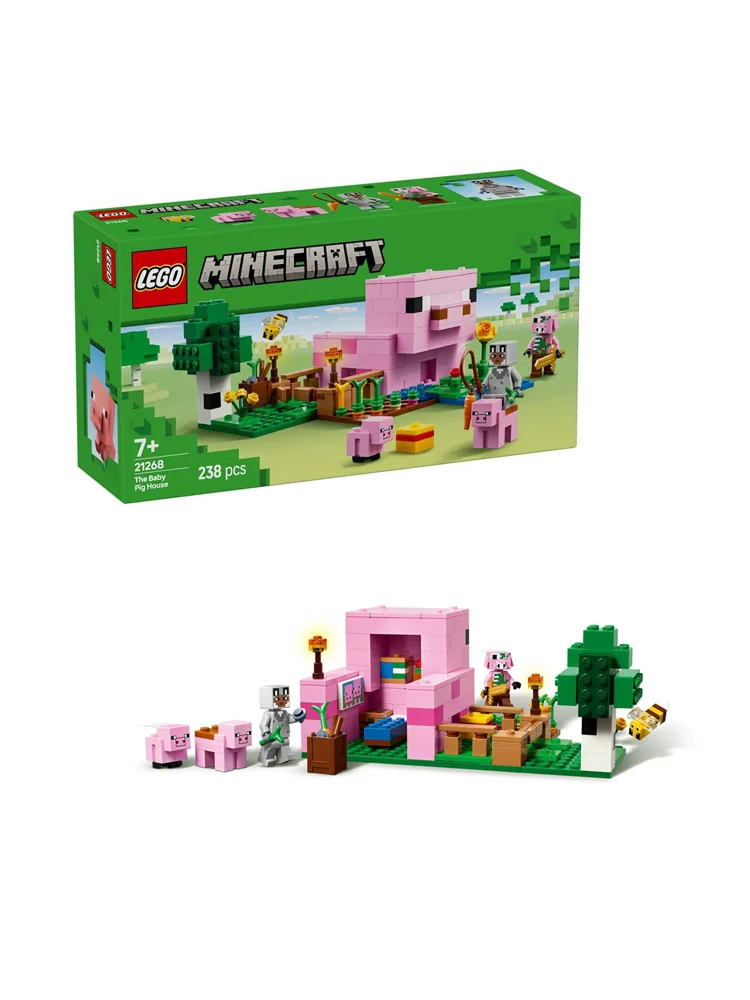 Lego 21268 Pig Baby House Minecraft Series 2025 مكعبات بناء تعليمية جديدة للأطفال