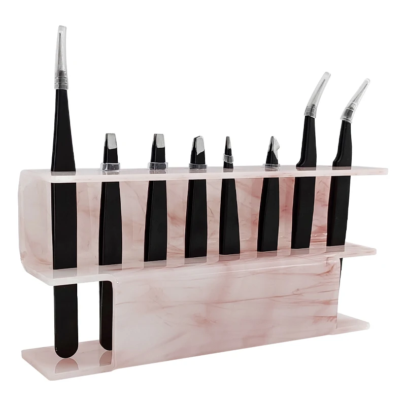 Cílios Pinça Storage Holder, Conveniente Stand Shelf, Cílios Extensão, Cílios Maquiagem Tool, durável, 6 buracos, 8 buracos