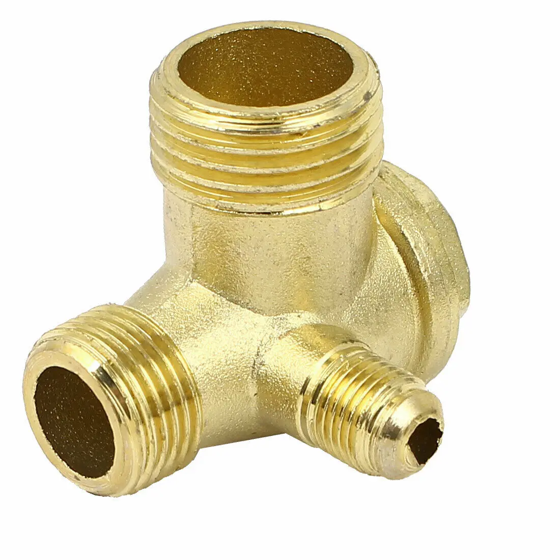 

1 шт., наружная резьба, 3-ходовой металлический обратный клапан воздушного компрессора, золотой тон 16X14X10 мм, 20x16x10 мм, 20x19x10 мм