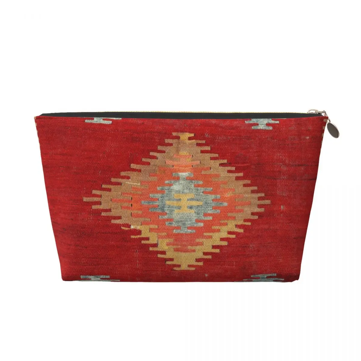 Custom Cal Antique Turkish Kilim Makeup Bag Travel Cosmetic  Bohemian Ethnic Vintage Persian Carpet Tribal Storage Toiletry Bags