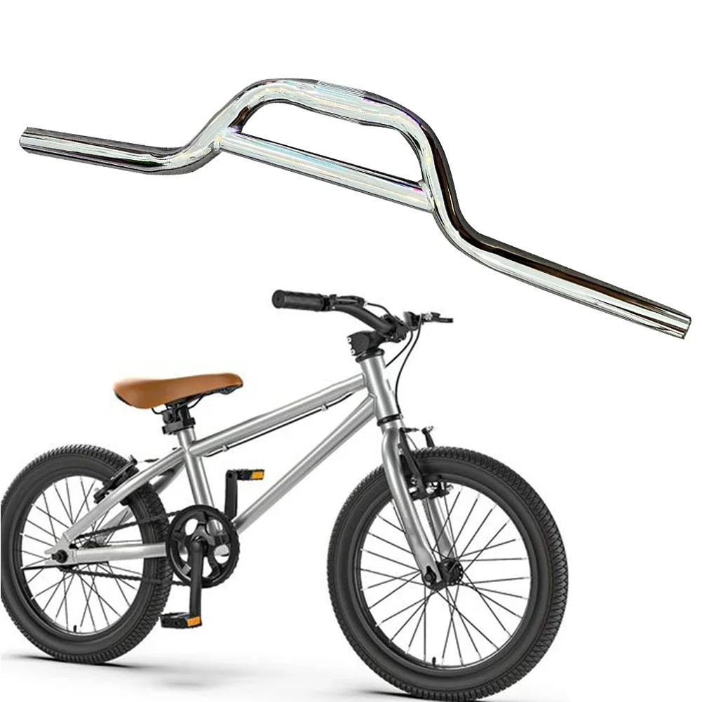1pc Bicycle Handlebars Electroplated Children\'s Bike Handlebars With Crossbeams Alloy Mountain Road Bike Riser 25.4x520MM N E W
