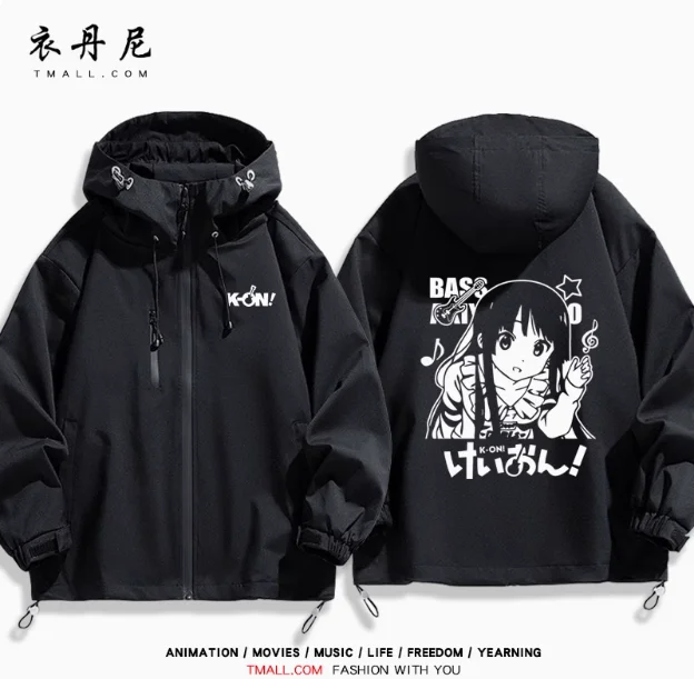 Anime K-ON Akiyama Mio Hirasawa Yui Capuchon Outdoor Jassen Cosplay Herfst Winter student Mannen Vrouwen Jasje Tops