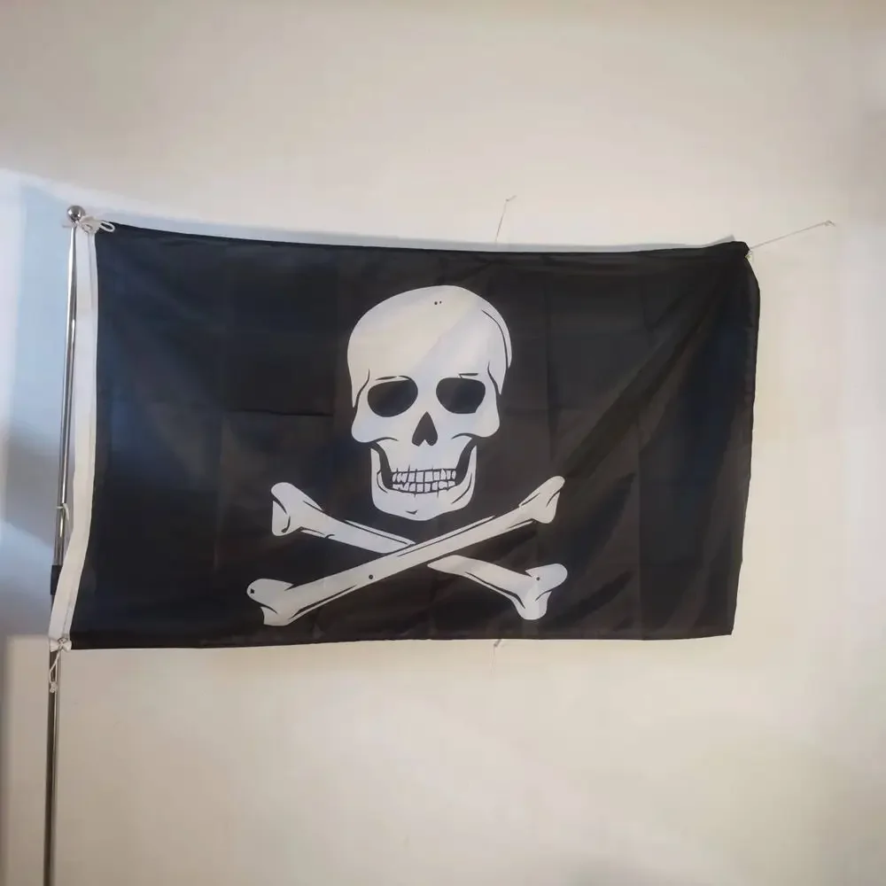 Skull Flag 3x5 Ft Funny American Pirate Jolly Roger And Crossbones Boat Flag Outdoor College Dorm Wall Farm Decor Banner