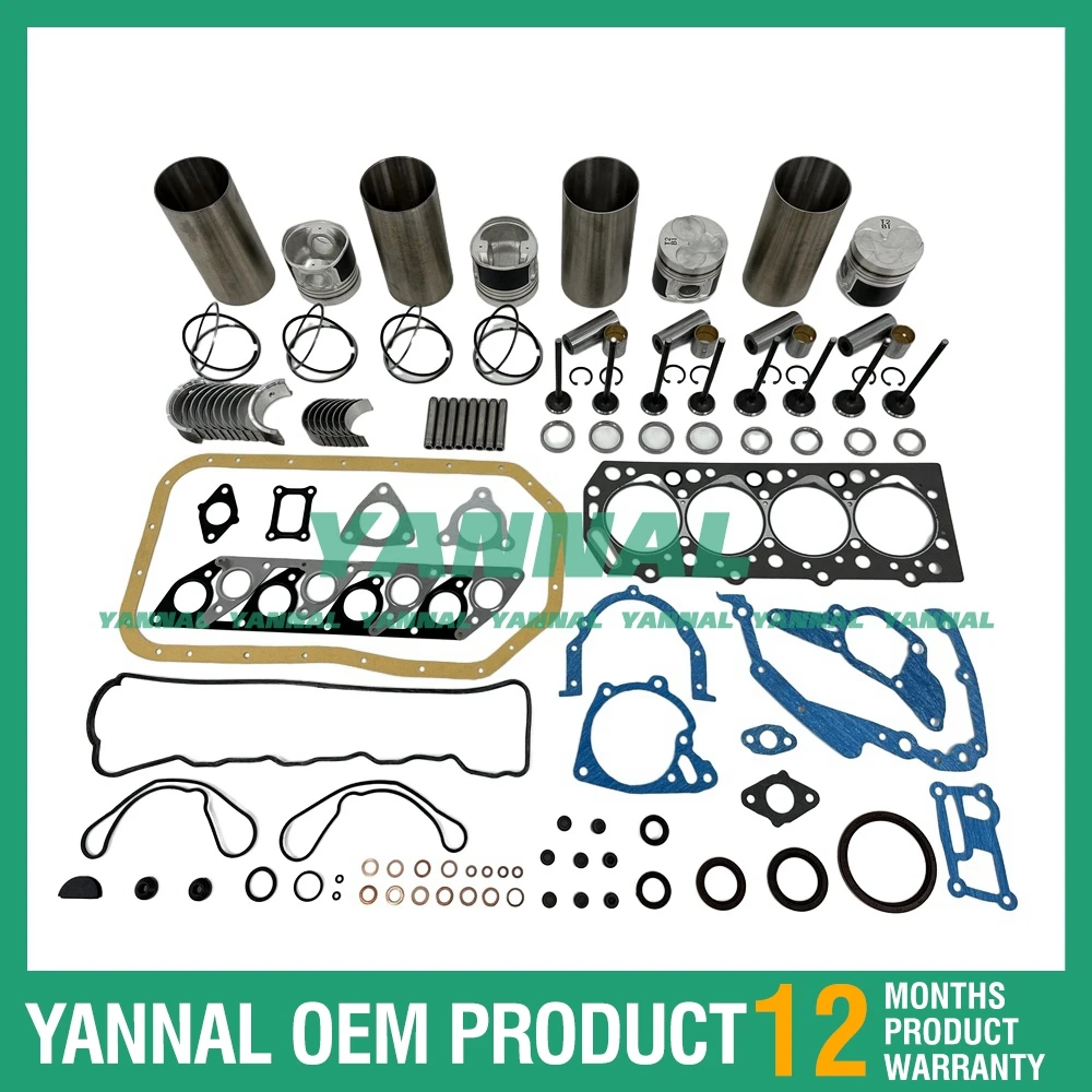 

Cylinder Liner Kit With Gasket Set Bearing&Valve Train For Hyundai D4BA Engine