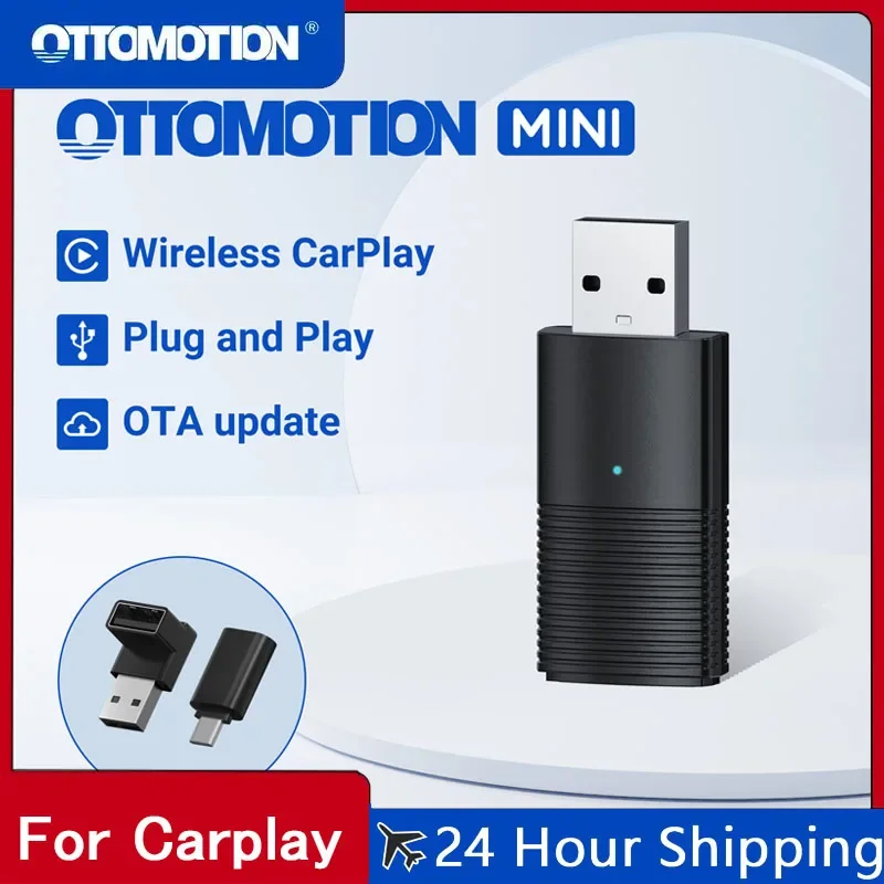 

2025 Ottomotion Wireless CarPlay Adapter USB Stick Car Accessories for Hyundai Honda VW Mazda Toyota Kia Ford Chery for iPhone