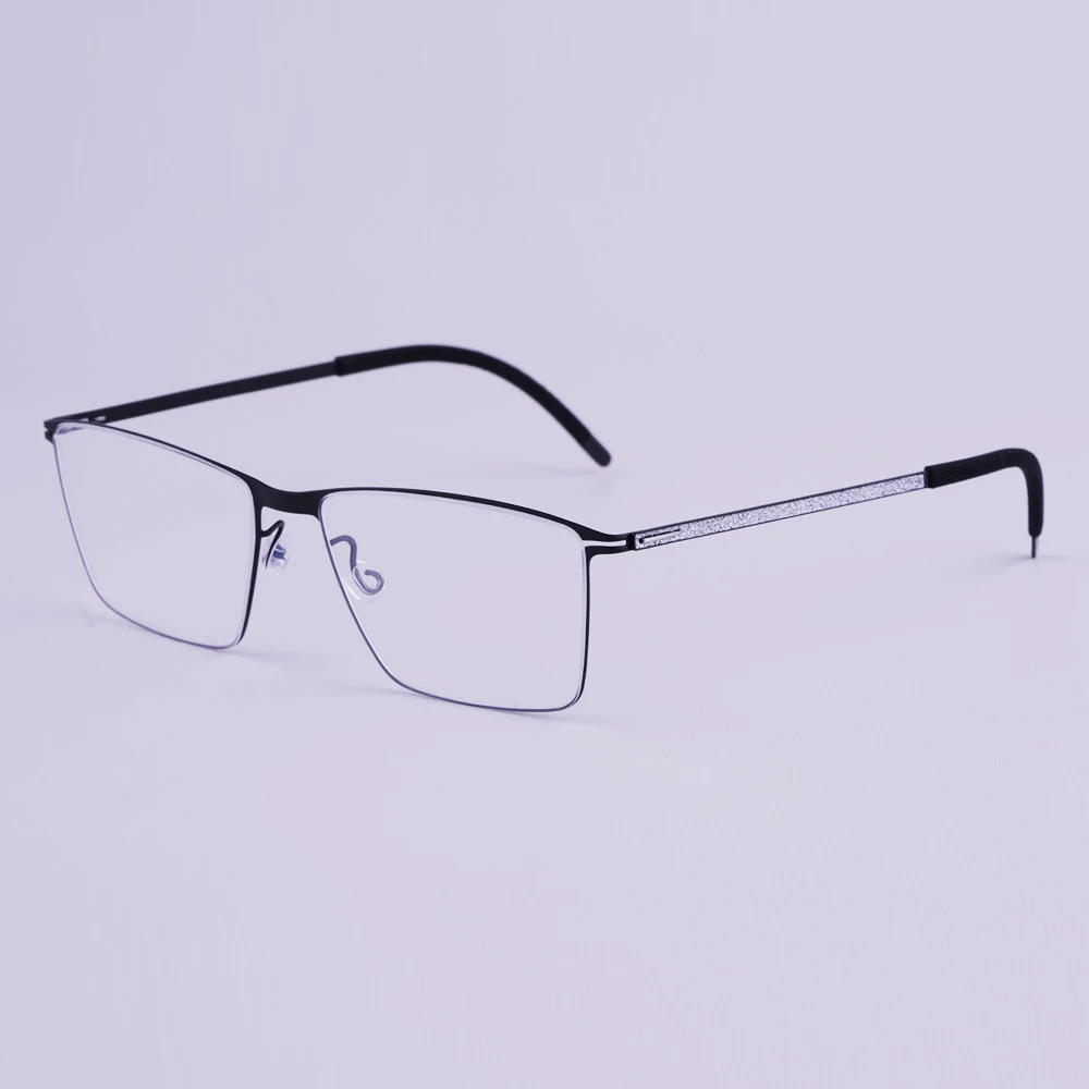 

Оправа для очков v4109-D мужская, прямоугольная, титановая, ручной работы, легкая, модная, квадратная, деловая, безвинтовая, Gafas