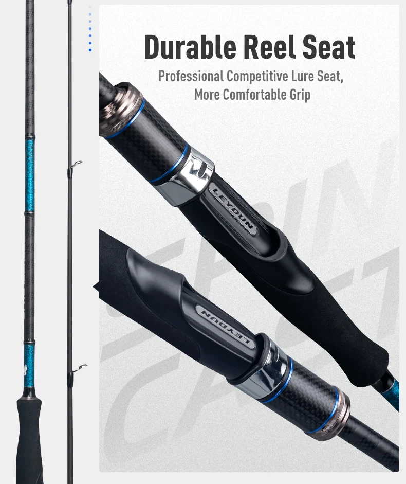 BLUE INSHORE Angelruten Inshore Breakwater Bass Rod S782L S862ML S902ML Saltwater Light Fast 2-teilige Spinnruten – Detail 5
