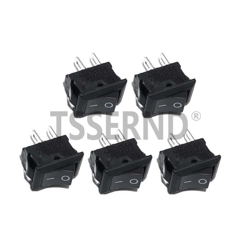 5Pcs Rocker Switch 250V 3A 2-Pin ON/OFF Toggle SPST for Auto Car Truck Boat 10x15mm