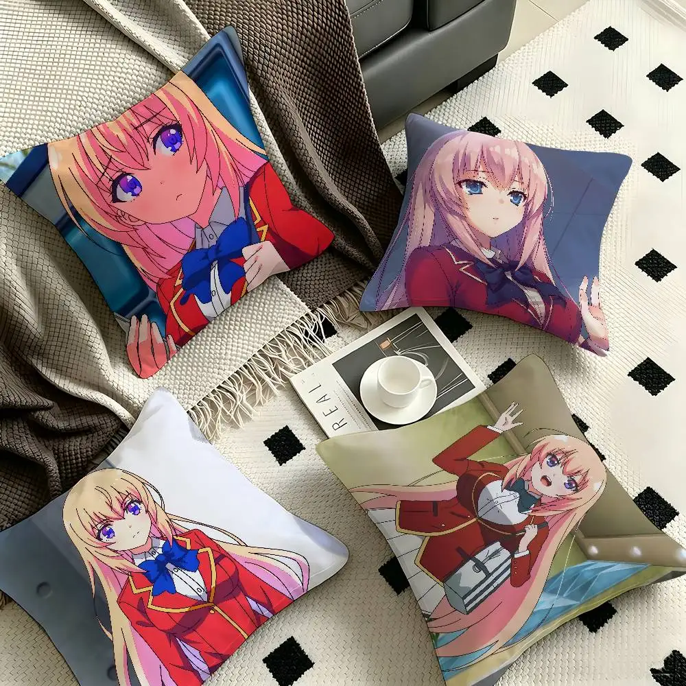 1pc Honami Ichinose Classroom Of The Elite Pillow Case Fashion Square Pillowcase Bedroom Sofa Room Ins Decoration Leisure