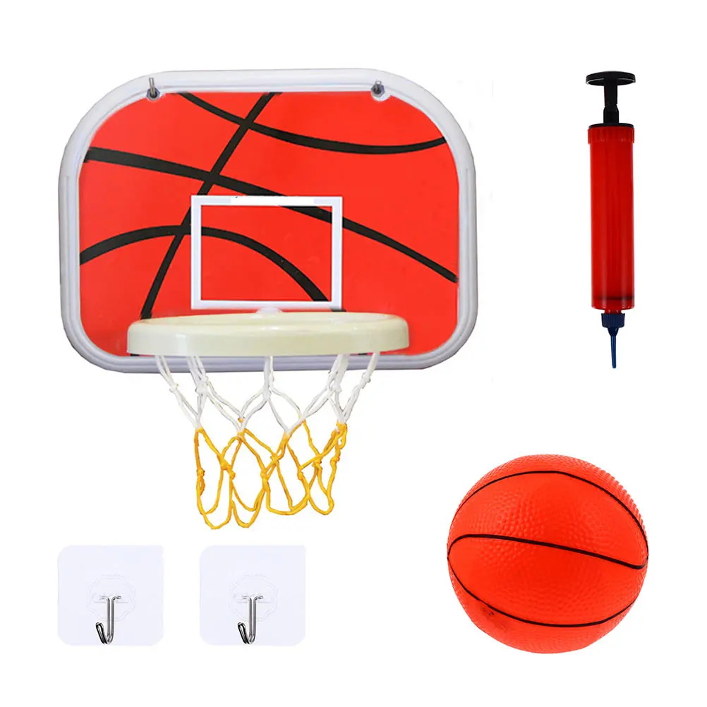 

Wall Mounted Kids Toy Indoor Game Basketball Hoop Plastic Basketball Toy R om Color Includes Ball