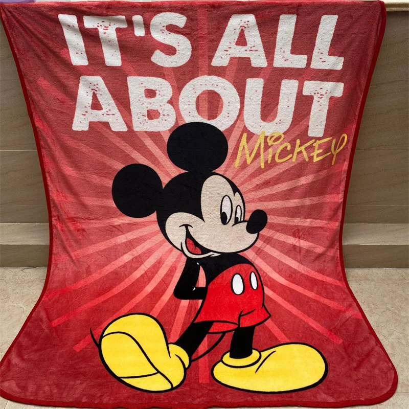 Disney Cartoon Minnie Mouse Fleece Lamb Fleece Four Seasons Warm Children\'s Blanket Kids Children Throw Sofa Mat Sheets Gift