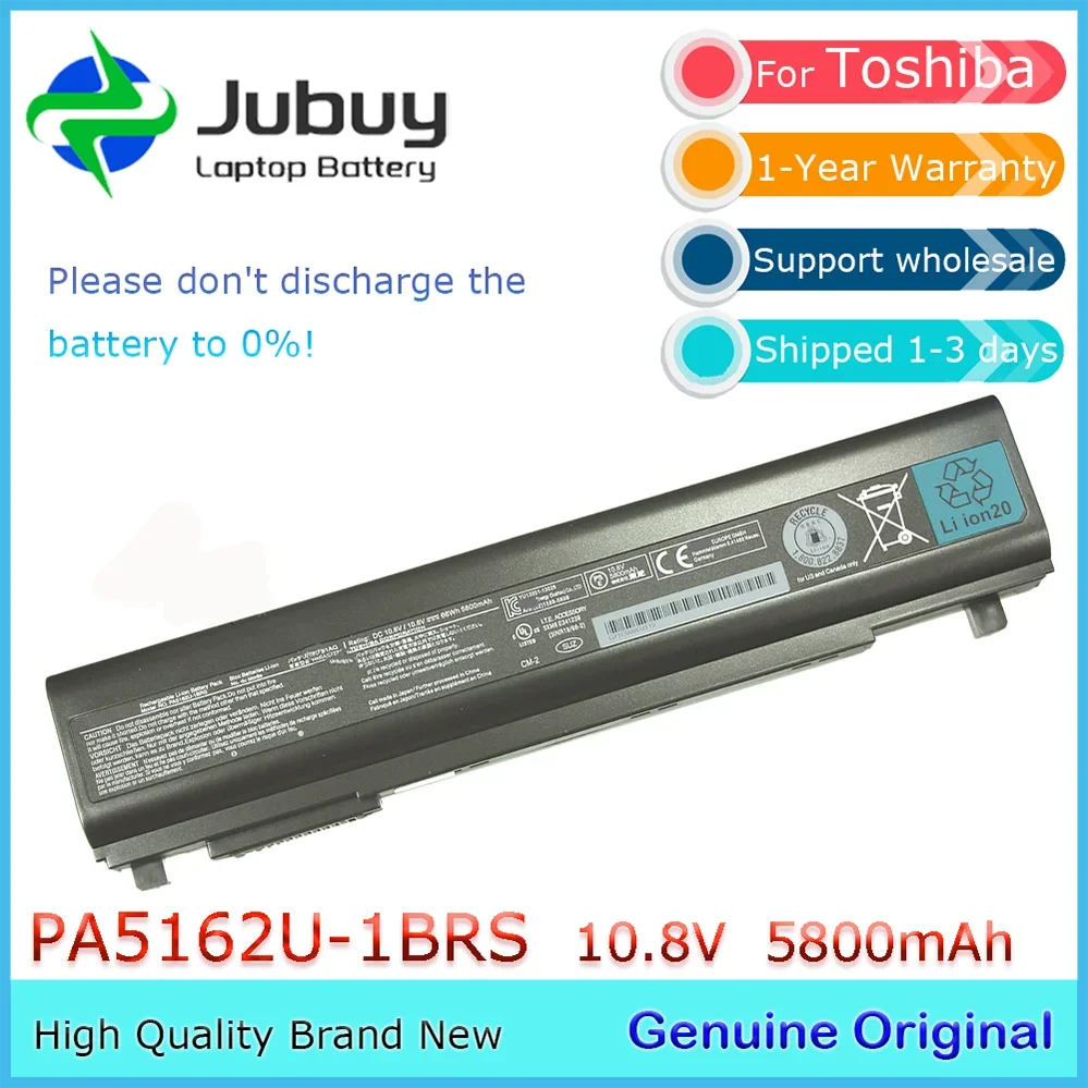 

Original 10.8V 66Wh PA5162U-1BRS Notebook Battery for Toshiba Portege R30-A R30-A1310 PA5163U-1BRS