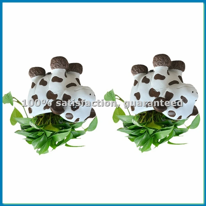 Cow Flower Pot Indoor Plant Spot Vase Desktop Resin Flower Pot Dining Room Cabinet Home Decor Gift-A51M