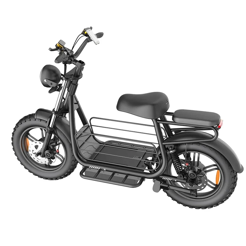 Pet Friendly Two Wheeler 750W 1500W Motor Motorcycle Fat Tire Electric Scooter For Adult With Big Dog