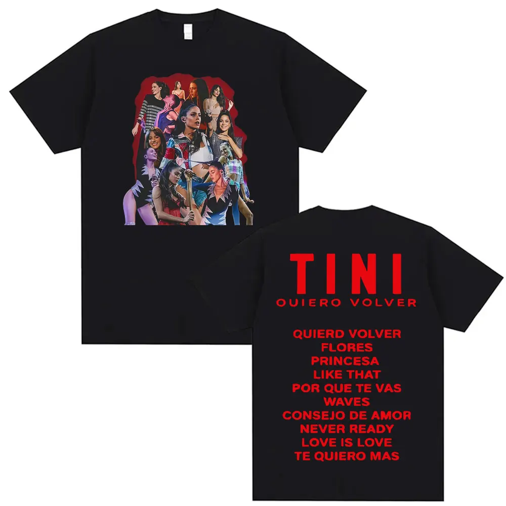 

Singer Tini Stoessel Album Tour 2025 Merch T-shirt Vintage Hip Hop Oversized T Shirts Men Women Casual High Quality T Shirt Tops
