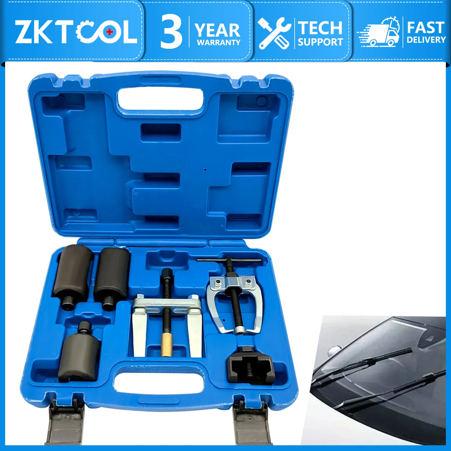 

6-Piece Comprehensive Wiper Arm Removal Tool Bearing Removal Puller Kit for Audi Volkswagen Ford BMW Mercedes Wiper Arm Removal