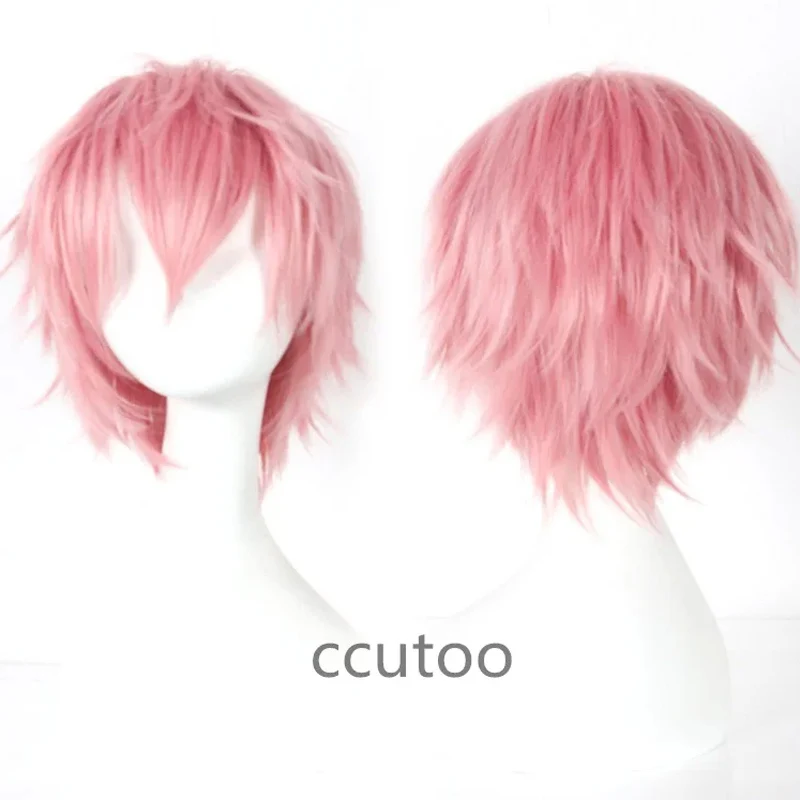 Ccutoo azul corto esponjoso en capas 30cm fecha A Live Shido Itsuka pelo sintético Cosplay pelucas completas fibra resistente al calor