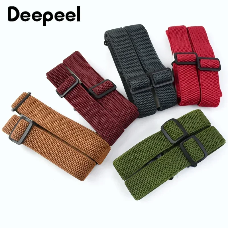 Deepeel 3.5*120 ซม.4 คลิปผู้ใหญ่ชาย Suspender X-Type Elastic Braces หัวเข็มขัดพลาสติกสายรัดชาย Jockstrap อุปกรณ์เสริม