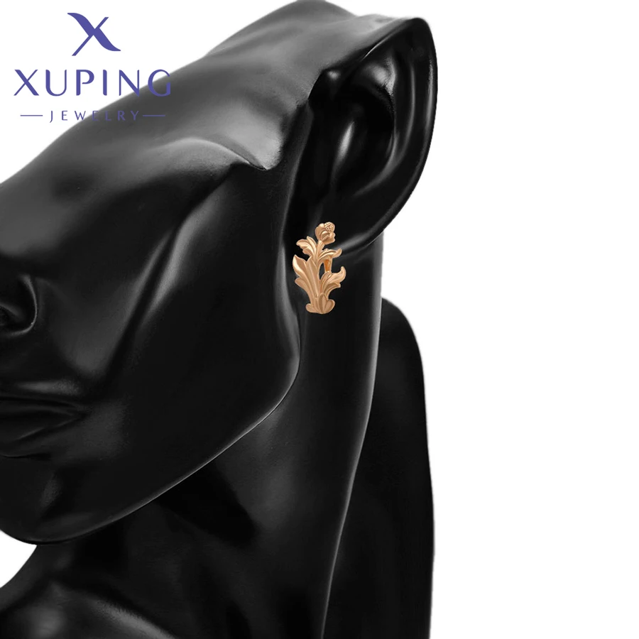 Xuping Jewelry New Arrival Flower Shaped Earrings Stone with Gold Color Earring for Women Charm Jewellery Gift X000758327
