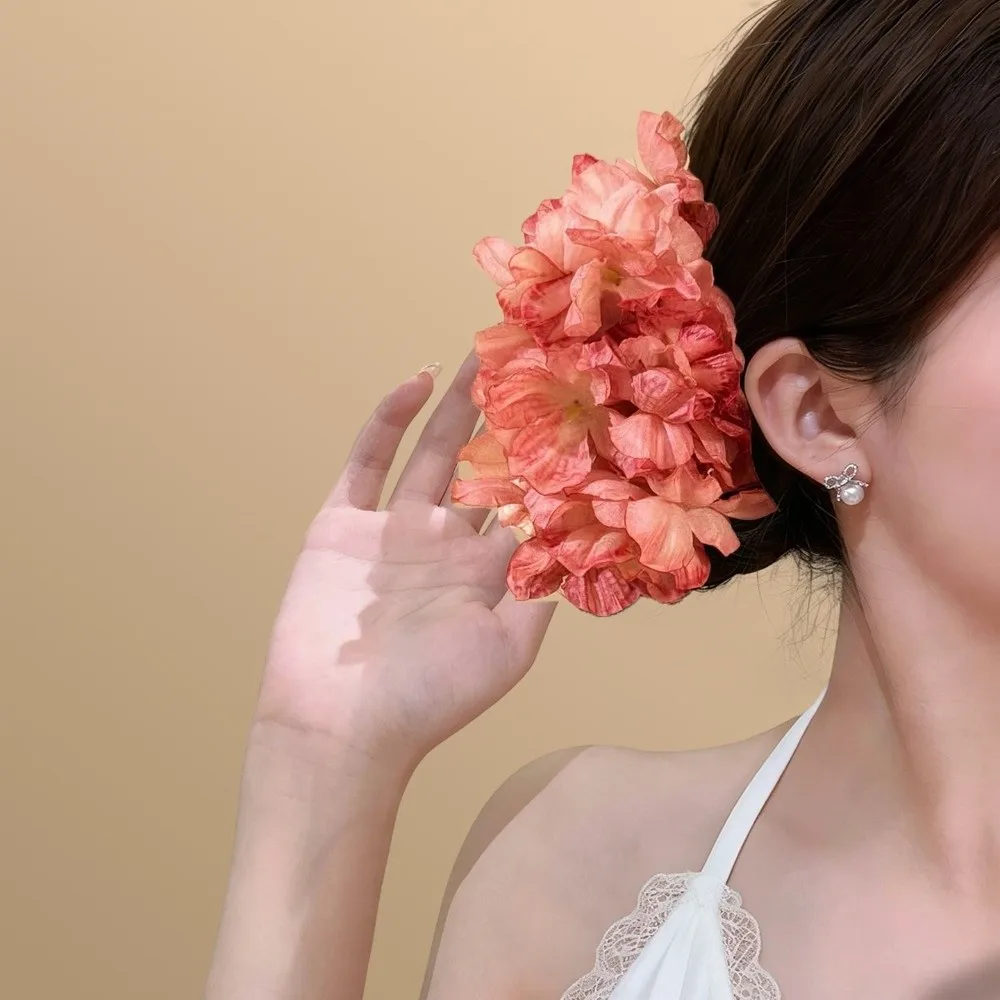 

Vintage Sweet Flower Duckbill Clip Elegant Chinese Style Beach Hair Claw Hair Accessories Simulation Vacation Headwear Travel