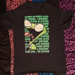 Gothic Harajuku Punk Print T-Shirt Y2k style short sleeve Skinny Cropped Tees Women kawaii Sexy streetwear 2000s Emo girls tops