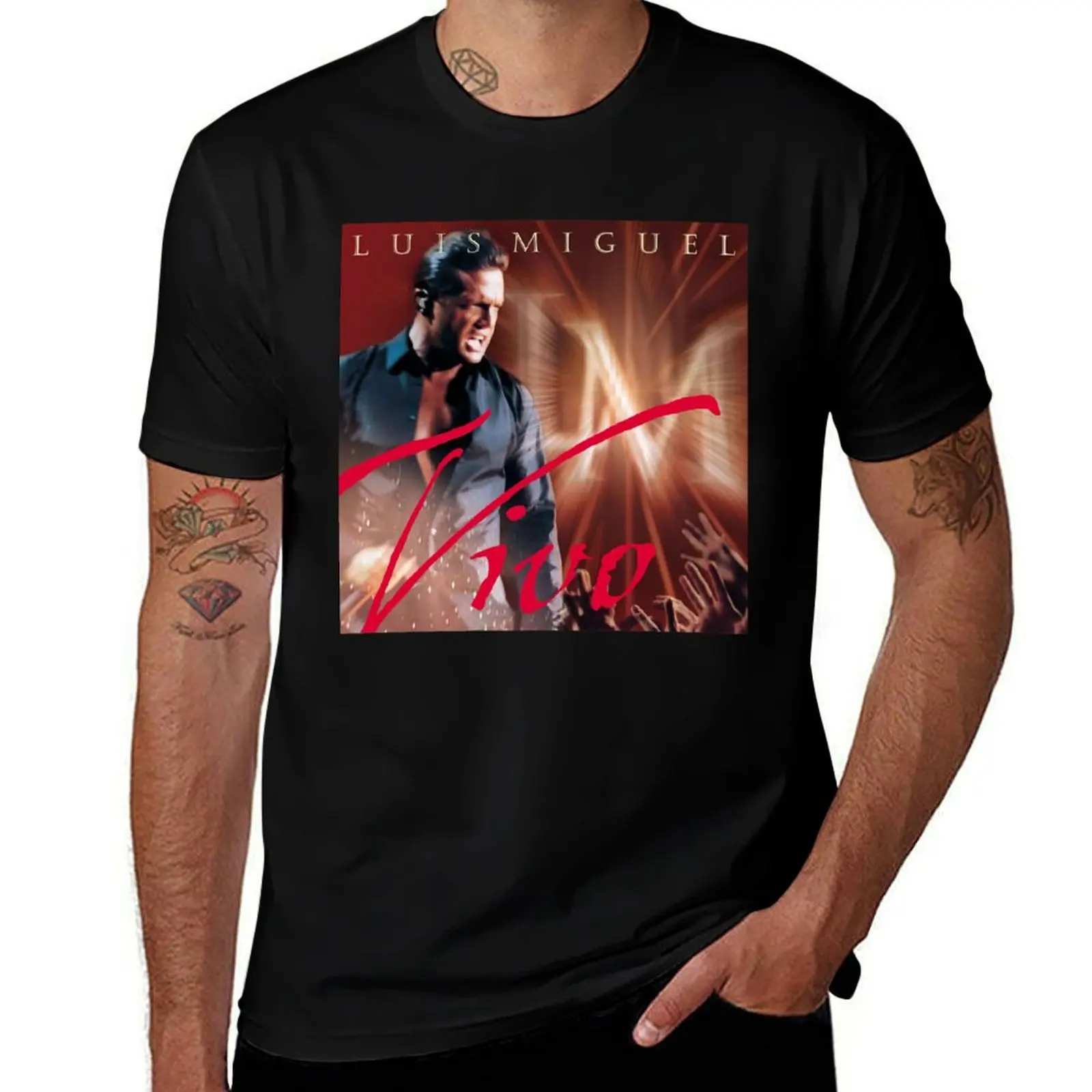

Vivo of Luis Miguel Album Classic T-Shirt Large Size Breathable Tee