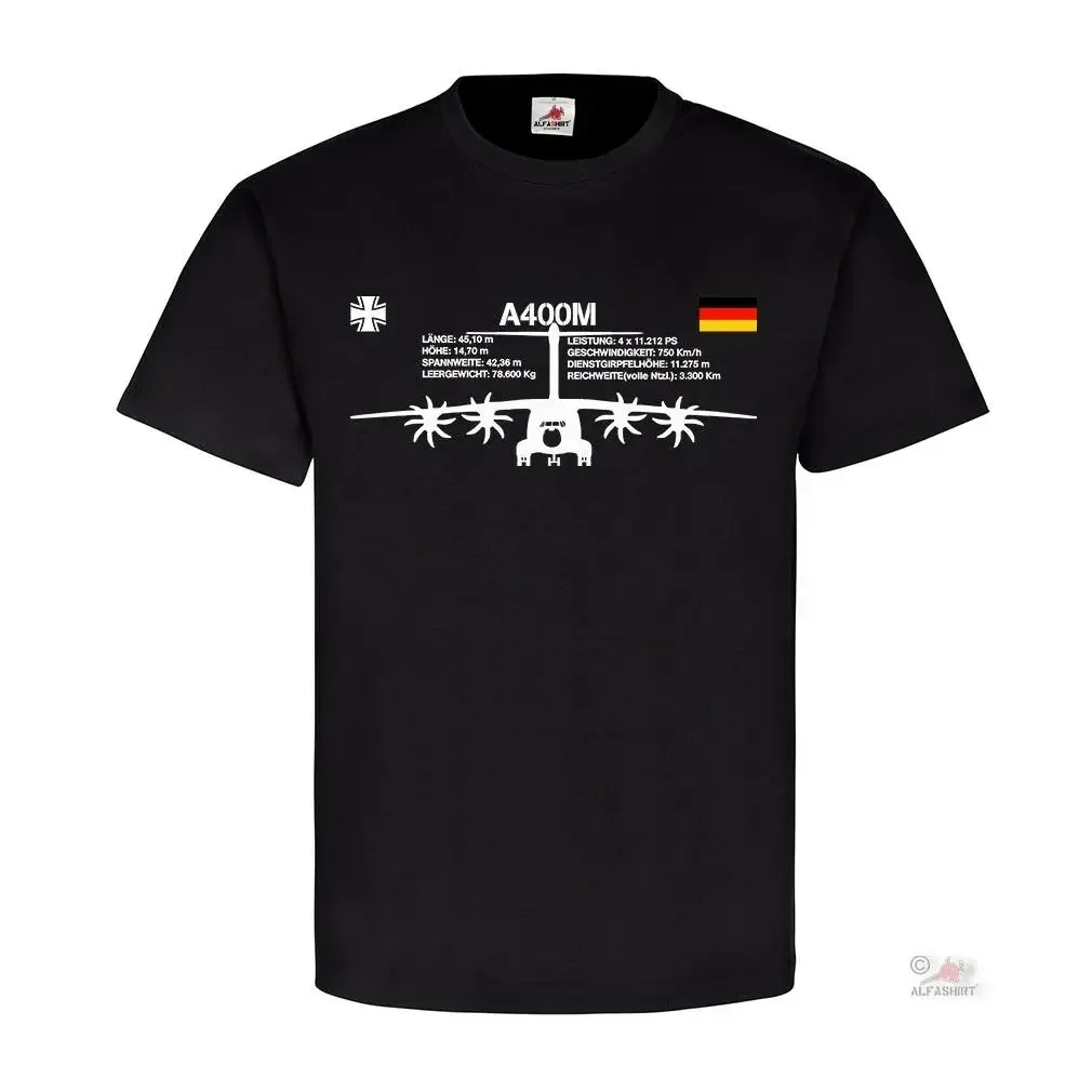 

German Federal Army Air Force A400M Military Transport T-Shirt. Summer Cotton Short Sleeve O-Neck Mens T Shirt New S-3XL