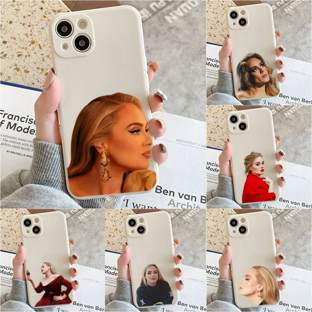 British Singer A-Adele-E Phone Case For Iphone 11 13 14 Pro Max X Xr Xs Max Se2020 12mini White Cover Case