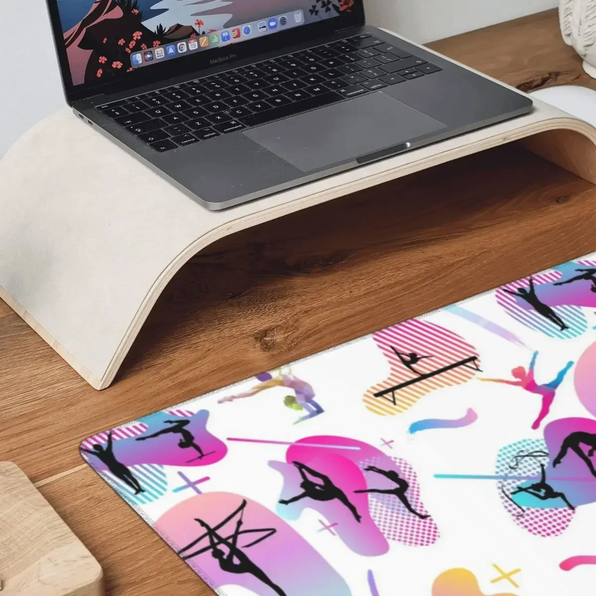 Ginástica impressão grande mouse pad teclado do computador mouse tapete gamer computador portátil tapete de mesa acessórios de escritório tapetes de mesa