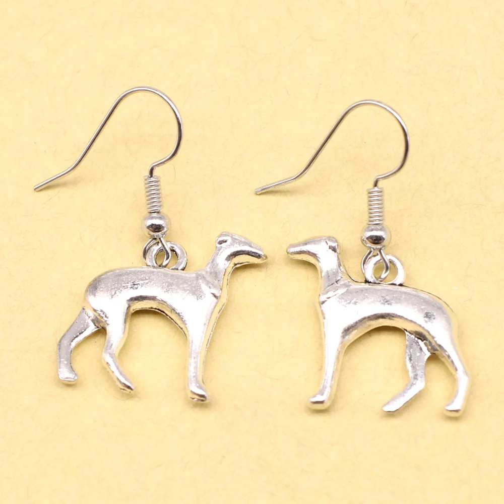 1 Pair Dog Unusual Earrings Jewelri 19x20mm