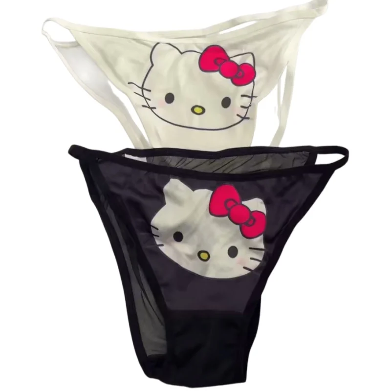 

40KG-62KG Sexy Hot Women Girls Sanrio HelloKitty Thong Y2niK Cute Panties Low Waist Underwear Fashion Breathable Comfortable
