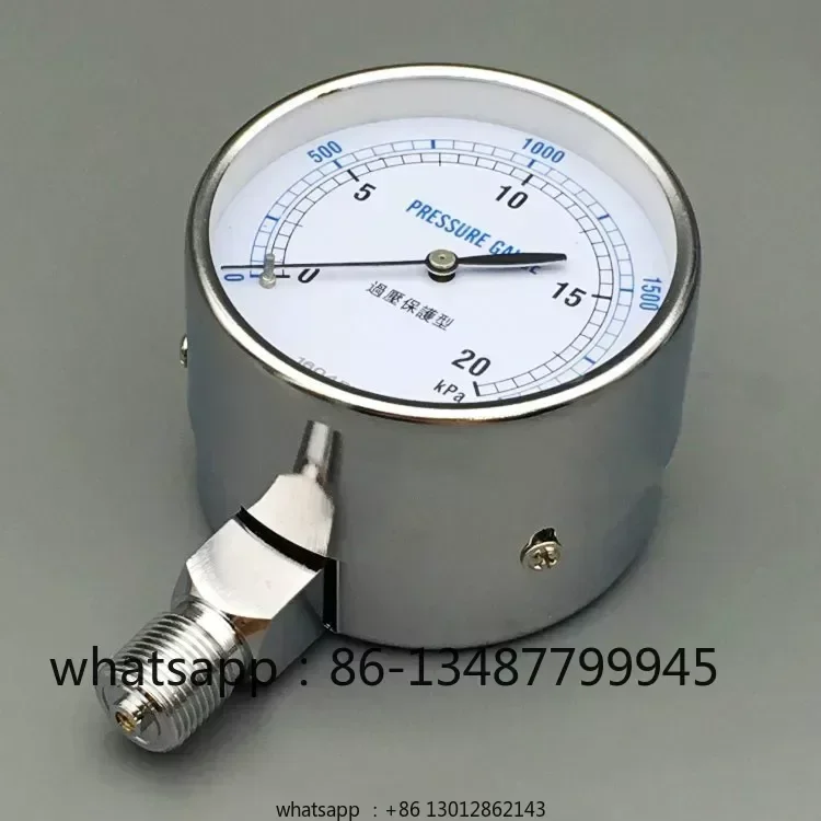 

New YE-75 Overpressure Preventive Micropressure Meter 0-5 10 20 30 KPa Gas Film Box Pressure Gauge Barometer