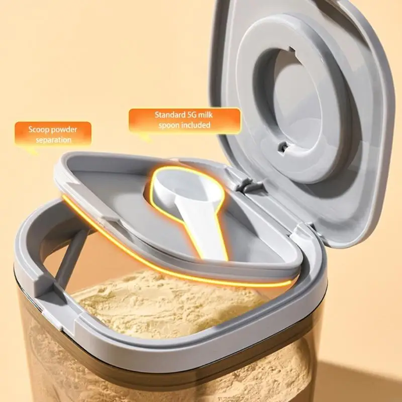 

Baby Formula Travel Container Hygienic Spoon Compartment Double Sealed Lid Freshness Compact Storage Solution A2UB