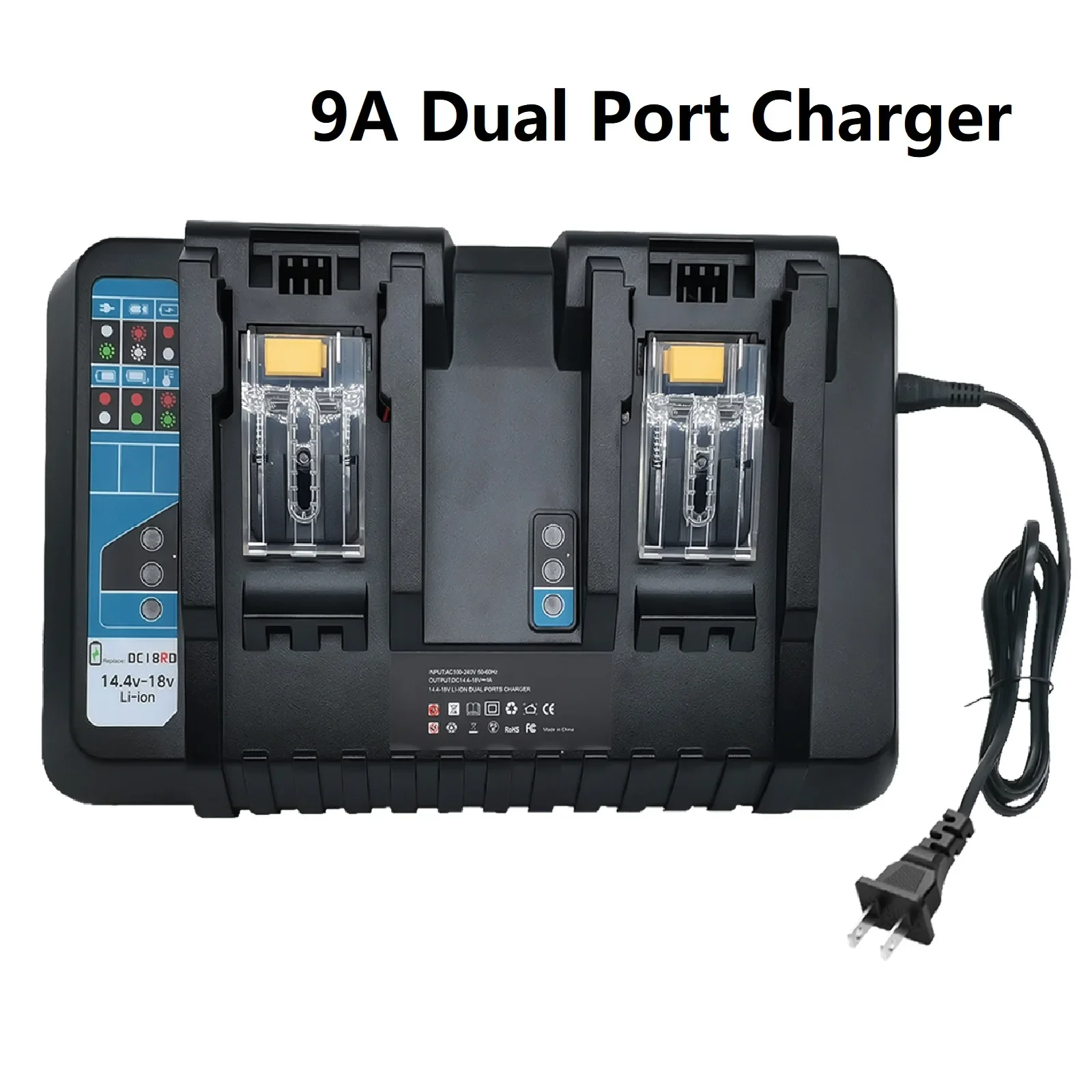 3A 6A 9A For Makita Battery Charger 14.4V 18V BL1860 BL1415 BL1430 BL1830 BL1840 BL1850 BL1845 DC18RA DC18RC DC18RD BL1880 BL189