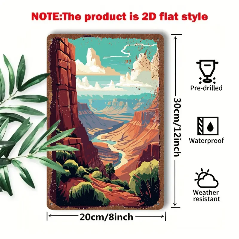 2D Flat - 1pc 2D [Flat] Metal Sign Vintage Tin Art 