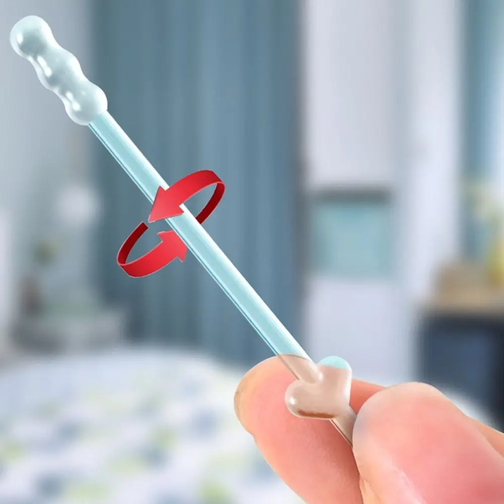24 pçs/caixa novos cotonetes de orelha descartáveis de silicone macio limpador de ouvido pegajoso cotonetes pegajosos removedor de cera de ouvido vara adultos