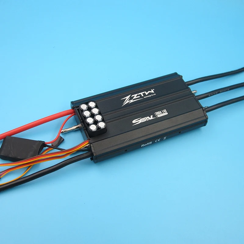 ZTW SEAL 200A SBEC 8A 8S/300A OPTO HV 14S Water-cooled Brushless ESC Seal Ship Model ESC Bidirectional Fully Waterproof