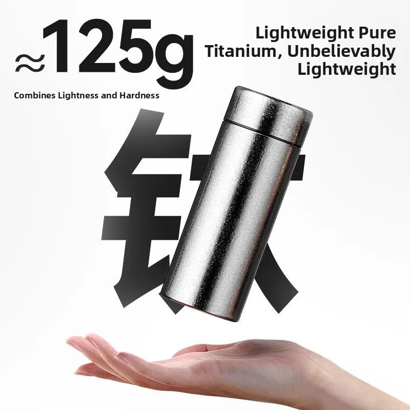 

Pure Titanium Insulated Water Bottle Men's Luxury Portable Business Tea Drinking Health Care Cup Women's Version Also Available