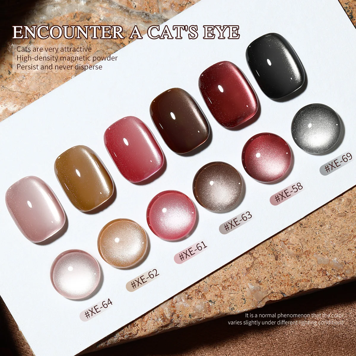 Pink bottle encounters cat's eye in 6 colors ---- high-end cat's eye black, brown, pink, fashion salon cat's eye design art gel,