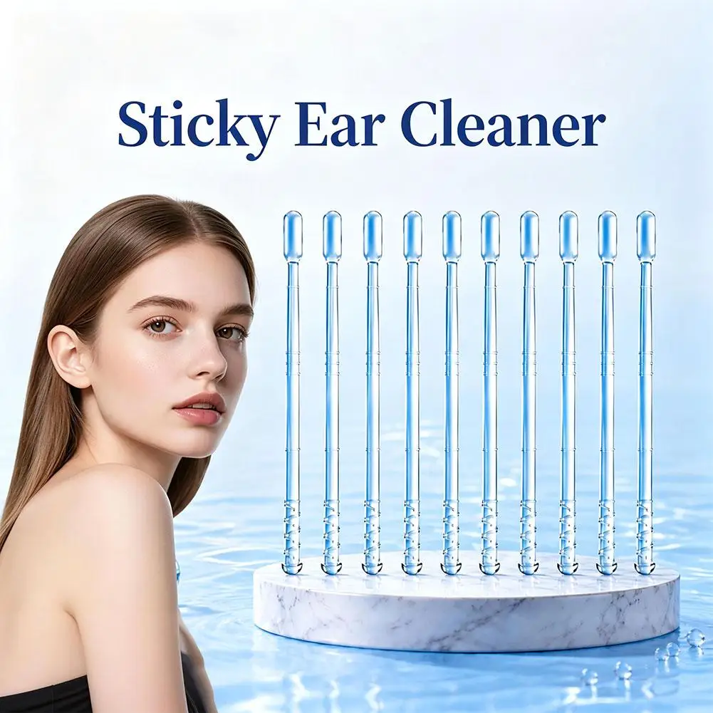 Reusable Sticky Ear Swabs 24pcs/Bag Gentle Earwax Cleaning Tool Soft Cotton Swab For Sensitive Ears And Travel