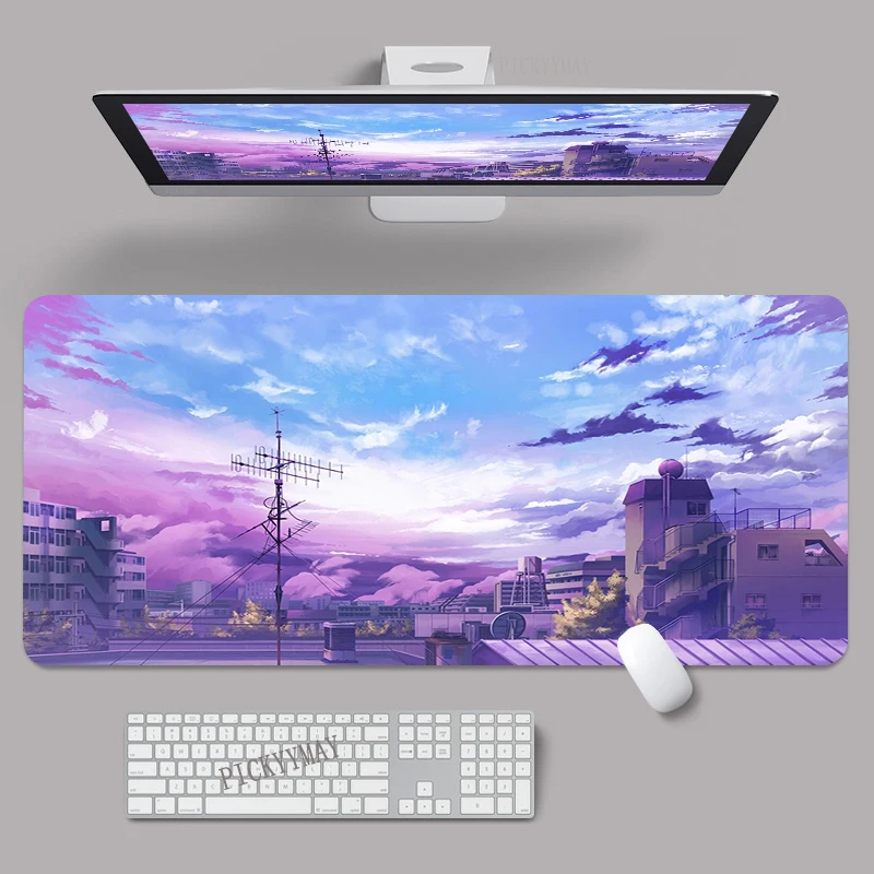 

Pink Sky 80x30cm XXL Lock Edge Mousepads Large Gaming Mousepad Keyboard Mats Mouse Mat Beast Desk Pad For Gift Mouse Pads