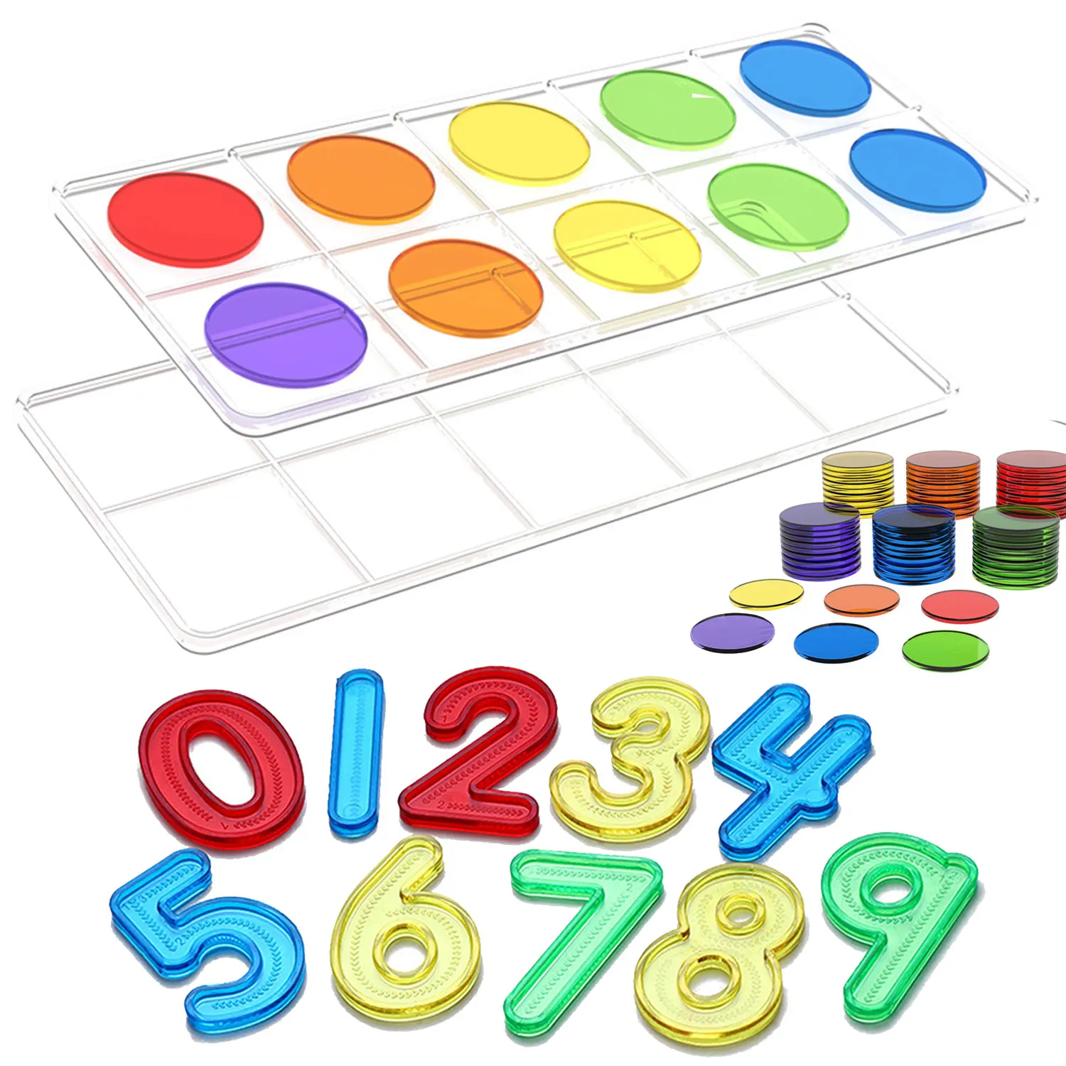 Montessori Math Toys Light Table Counting Material Transparent Number For Kids 3 Years Educational Teaching Resources